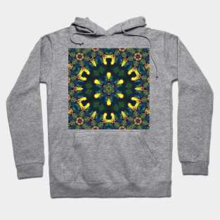 Psychedelic Hippie Yellow Green and Blue Hoodie